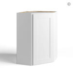 White Shaker 24 Diagonal Corner Wall Cabinet, white kitchen cabinets, rta cabinets