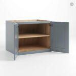 Gray Shaker 24" H Refrigerator Wall Cabinet 24" Deep - Image 2