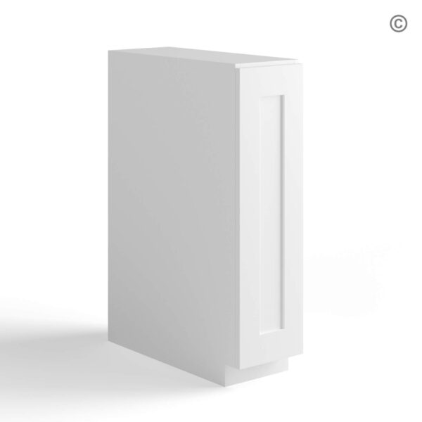 White Shaker Spice Pull Base Cabinet, white kitchen cabinets, rta cabinets