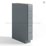 Gray Shaker Base Spice Cabinet with 5 Drawers, gray kitchen cabinets, rta cabinets
