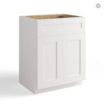 White Shaker Single Vanity Sink Base Cabinet, white kitchen cabinets, rta cabinets