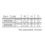 Black Shaker 12" Angle Wall Cabinet - Image 4