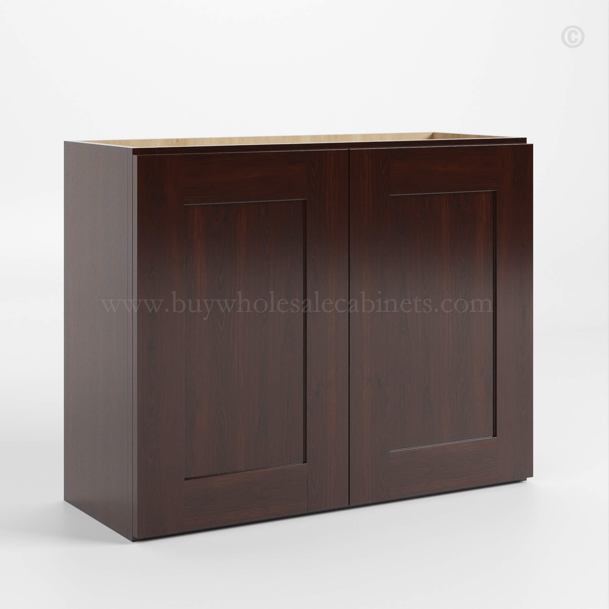 Shaker Espresso 24 H Double Door Wall Cabinet