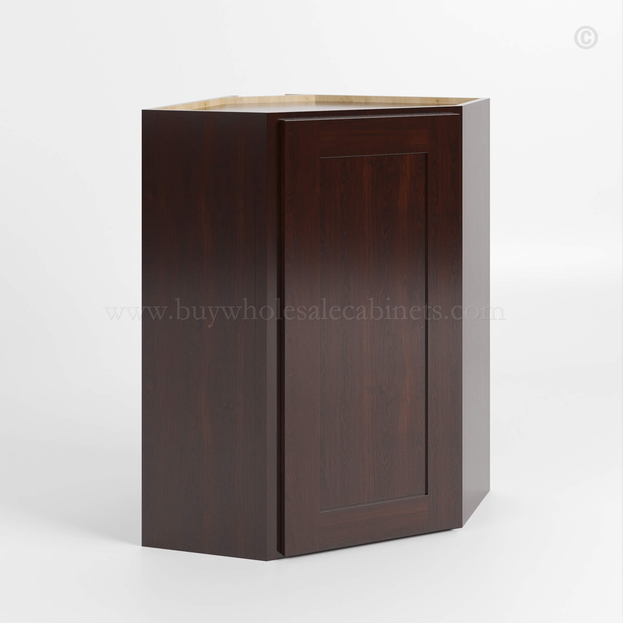 Shaker Espresso 24 Diagonal Corner Wall Cabinet