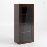 Shaker Espresso 42 H Single Door Wall Cabinet with Glass Door