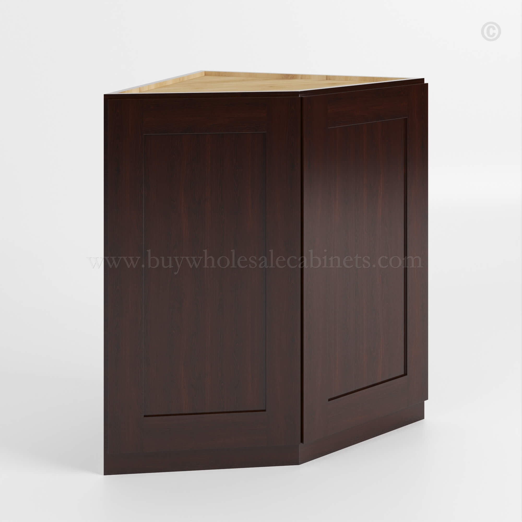 TT closed Shaker Espresso Shaker Espresso Base End Cabinet