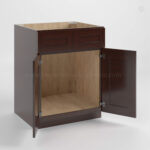 Shaker Espresso Sink Base With Double Doors and Drawers image 1