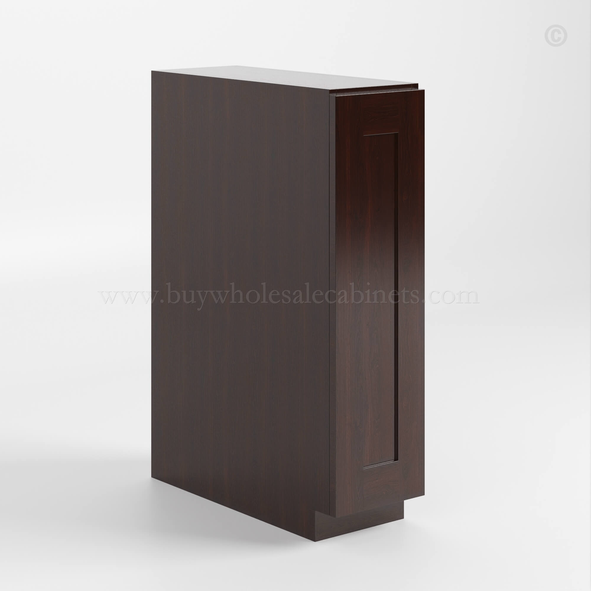 Shaker Espresso Spice Pull Base Cabinet, rta cabinets