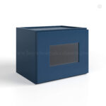 Navy Blue Shaker 12 H Single Door Wall Cabinet with Glass Door