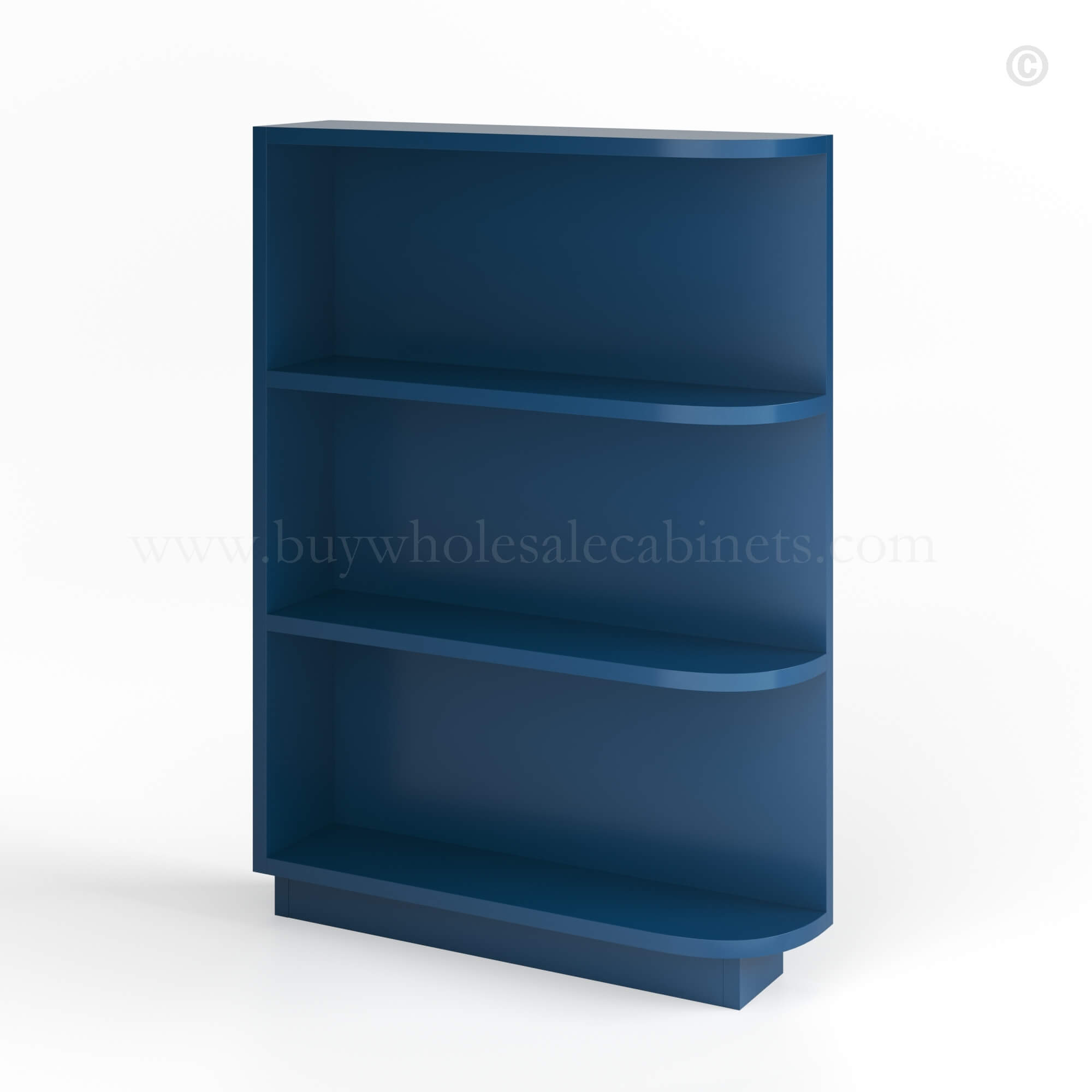 Navy Blue Shaker Base End Shelf