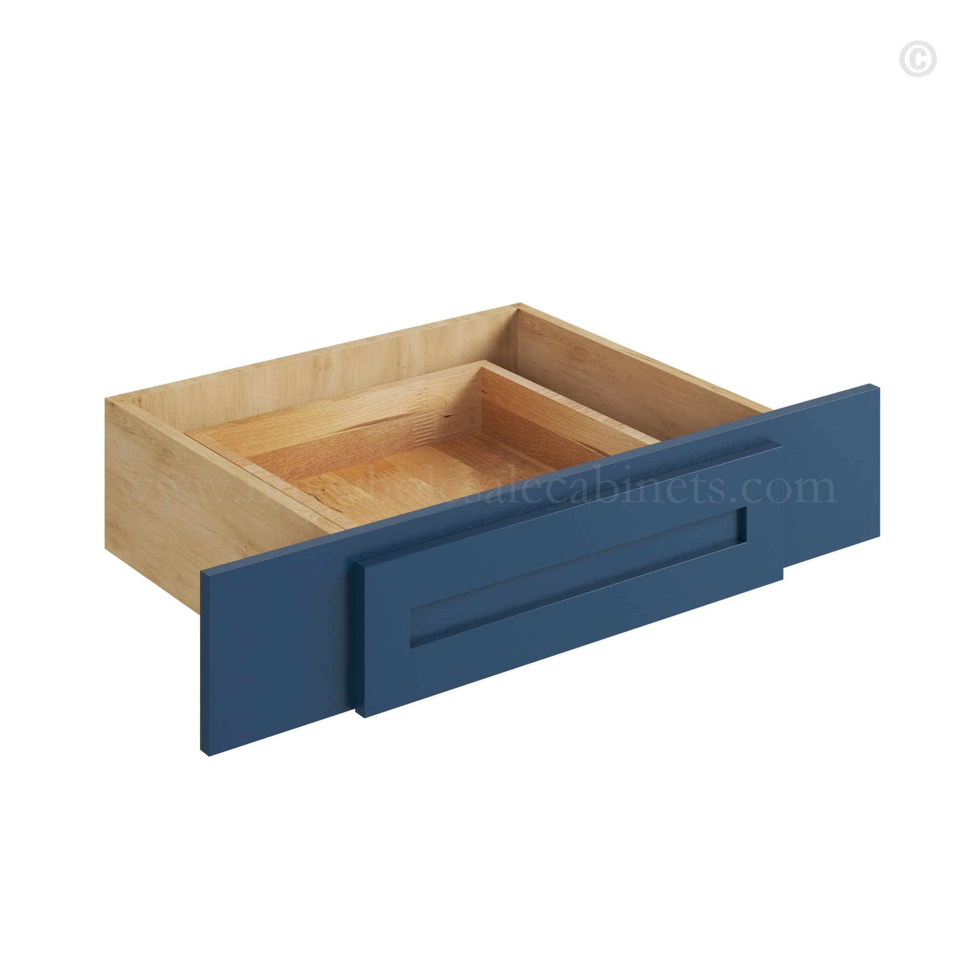 FFFF Navy Blue Shaker Knee Drawer