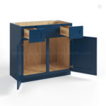 Navy Blue Shaker Vanity Combo Cabinet