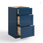Navy Blue Shaker Vanity Drawer Base Cabinet