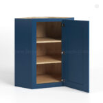 Navy Blue Shaker 24" Diagonal Corner Wall Cabinet - Image 2