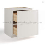 Dove White Slim Shaker Two Drawer Base - Image 2