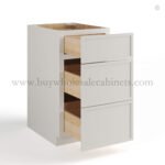 Dove White Slim Shaker Three Drawers Base - Image 2