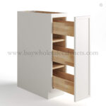 Dove White Slim Shaker Spice Pull Base Cabinet - Image 2