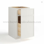 Dove White Slim Shaker Trash Base Cabinet - Image 2