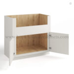 Dove White Slim Shaker Farmhouse Sink Base - Image 2