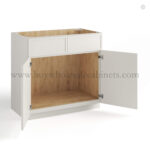 Dove White Slim Shaker Vanity Sink Cabinet - Image 2