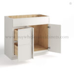 Dove White Slim Shaker Vanity Drawer Cabinet - Image 3