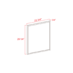 Dove White Slim Shaker Base Decorative Door Panel - Image 2