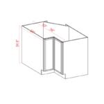 Dove White Slim Shaker Easy Reach Base Cabinet - Image 3