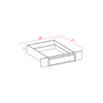 Dove White Slim Shaker Knee Drawer - Image 2