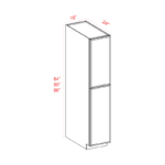 Dove White Slim Shaker Tall Pantry Cabinet with 2 Doors - Image 3