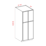 Dove White Slim Shaker Tall Pantry Cabinet with 4 Doors - Image 3