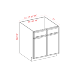 Dove White Slim Shaker Vanity Sink Cabinet - Image 3