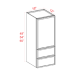 Slim Shaker Wall Cabinet With Double Drawers