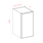 Dove White Slim Shaker 30"H Single Door Wall Cabinet - Image 3