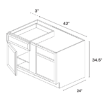 Charcoal Black Shaker Base Blind Corner Cabinet - Image 3