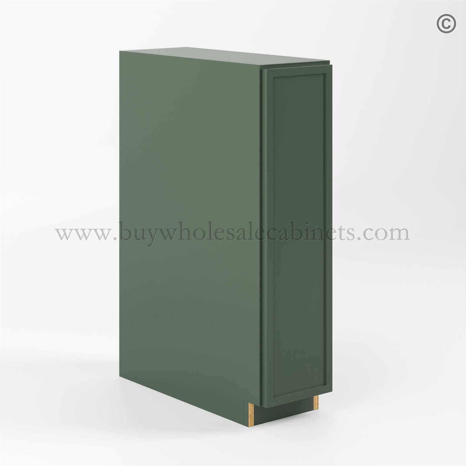 17 slim-shaker-green-base-spice-rack-cabinet-with-single-door-closed (1) Slim Shaker Green Base Spice Rack Cabinet - Image 1