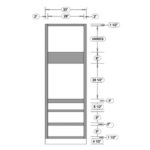 Charcoal Black Shaker Tall Universal Oven Cabinet - Image 5