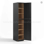 charcoal black shaker tall pantry cabinets with two doors, rta cabinets, wholesale cabinets