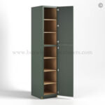 Slim Shaker Green Tall Pantry Cabinet 2 Doors - Image 2
