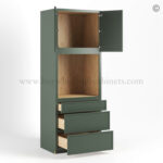 Slim Shaker Green Tall Universal Oven Cabinet - Image 2