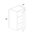 Slim Shaker Green Single Door Wall Cabinet - 36"H - 12"D - Image 3