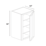 Slim Shaker Green Single Door Wall Cabinet - 42"H - 12"D - Image 3