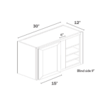 Slim Shaker Green Wall Blind Corner Cabinet - Image 3