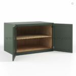 Slim Shaker Green Double Door Wall Cabinet - 24"D - Image 2