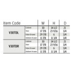 Frameless Gloss Gray Double Drawer Single Dummy Drawer Vanity Combo Base Cabinet 30"W - Image 4