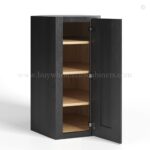 Charcoal Black Shaker Wall Diagonal Corner 24"W, 12"D - Image 2