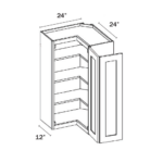 Slim Shaker Green Wall Easy Reach Cabinet - Image 3
