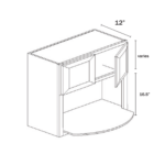 Slim Shaker Green Wall Microwave Cabinet - Image 3