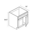 Slim Shaker Green Vanity Sink Base Cabinet - Image 3