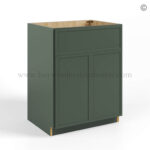 Slim Shaker Green Vanity Sink Base Cabinet