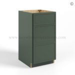 Slim Shaker Green Vanity Drawer Base Cabinet